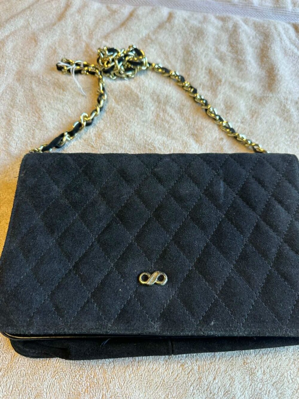 7 x 10 black cross body evening bag vintage Unbranded